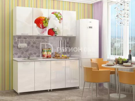 Кухня с фотопечатью Клубника (Регион 058)