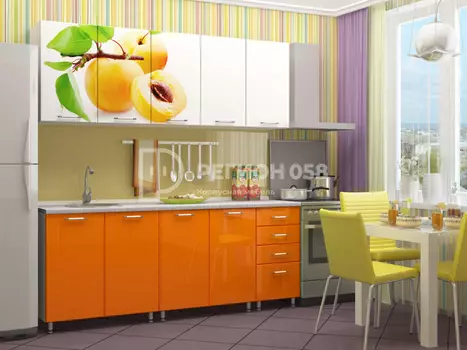 Кухня с фотопечатью Персик (Регион 058)