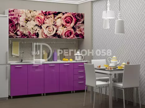 Кухня с фотопечатью Розы (Регион 058)
