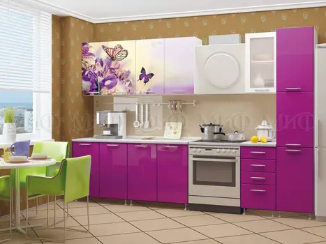 Кухня с фотопечатью Весна (разный размер) (Миф)