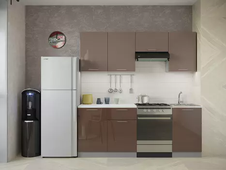 Кухня София 2,1м глянец рубин ИЦ