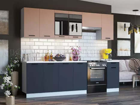 Кухня Техно New 2.6 м №2 (Миф)