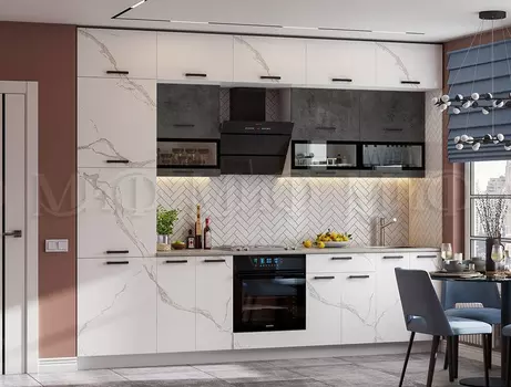 Кухня Техно New 3.0 м (Миф)