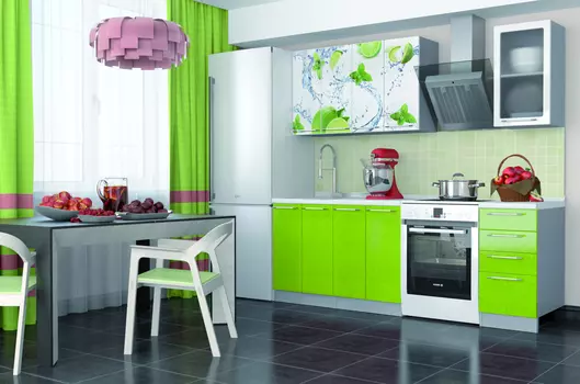 КУХНЯ "СОФИЯ" 1,8м с фотопечатью ЛАЙМ ИЦ