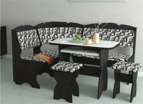 Кухонный уголок со столом и табуретами (Термит)