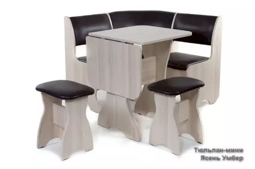 Кухонный уголок Тюльпан-мини со складным столом (Бител)
