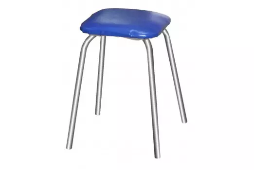 Квадратный табурет на металлических ножках (Премиум)