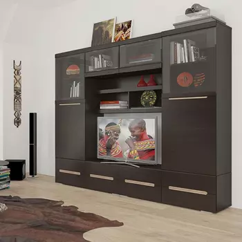 Модульная гостиная Эколь Шоколад/венге (МиФ)