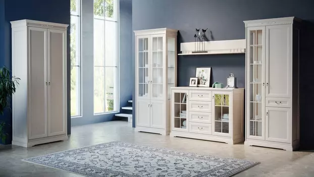 Модульная гостиная МК 59 в классическом стиле (Корвет)