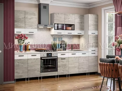 Модульная кухня Рио Дуб крафт светлый (Миф)