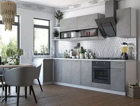 Модульная кухня Техно Бетон (Миф)