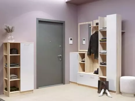 Модульная прихожая Лего Дуб бунратти/Белый (Премиум)