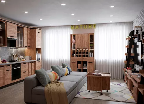 Модульная серия корпусной мебели "Nature" (гостиная) (Глазов)