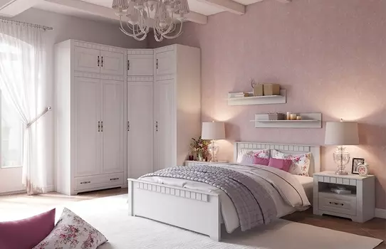 Модульный спальный гарнитур ПРОВАНС МБГ