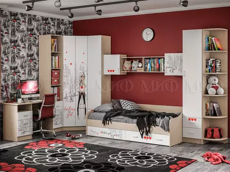 Молодежная комната Вега Girl (набирается помодульно) (Миф)
