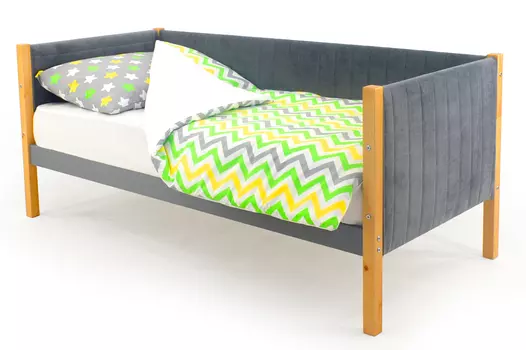 Мягкая детская кровать-тахта Skogen дерево-графит (Бельмарко)