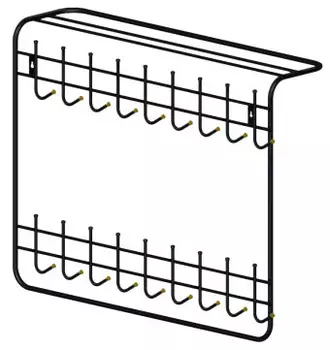 Настенная двухъярусная вешалка 1100-П (Протон)