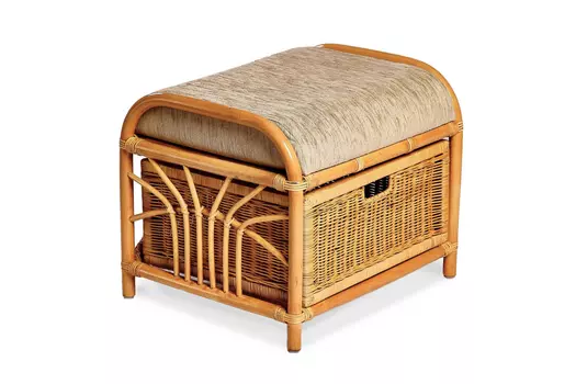 Плетеный пуф с выдвижным ящиком 12/20 (Радуга)