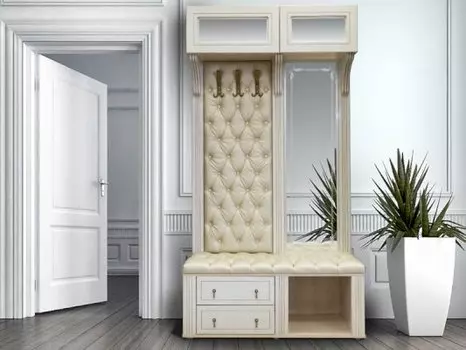 Прихожая Анжелика с открытой вешалкой и зеркалом (Бител)