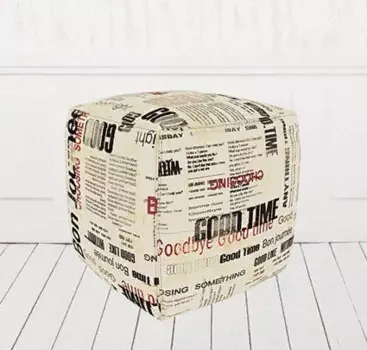 Пуфик-кубик Газета (Пуф 52)