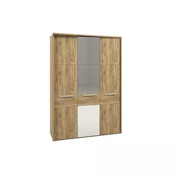 Шкаф 3-х створчатый с зеркалом 223 мк 52 со штангой и полками (Корвет)