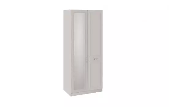 Шкаф для одежды с 1 глухой и 1 зеркальной дверью Сабрина СМ-307.07.021 (Трия)