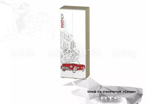 Шкаф двухстворчатый ШК-09 Street boy (БТС)