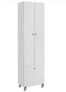 Шкаф-колонна двустворчатый Симпл с бельевой корзиной (Акватон)