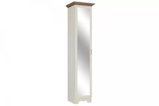 Шкаф однодверный с полками и зеркалом Латте 1 Z куд-а