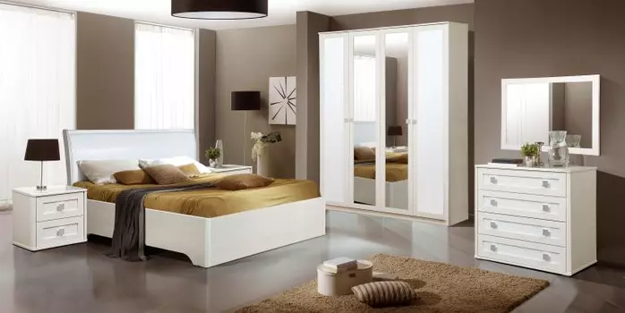 Спальня Мона вудлайн кремовый (Олмеко)