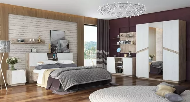 Спальные гарнитур Лайт 0551 (КМК)