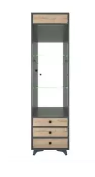 Стеллаж со стеклом и зеркалом Форест (Атлант)