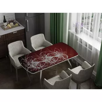 Стол кухонный раздвижной с фотопечатью Светящиеся нити (Регион 058)