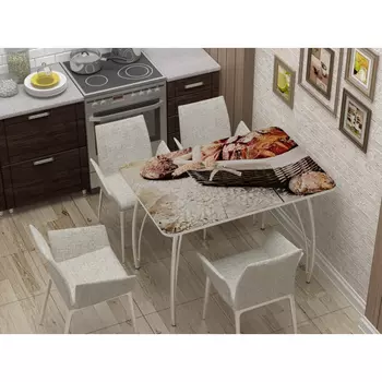 Стол нераздвижной с фотопечатью Хлеб (Регион 058)