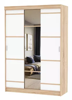 Трехстворчатый шкаф-купе Сакура (Памир)