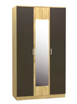 Трехстворчатый шкаф Лего с зеркалом (Премиум)