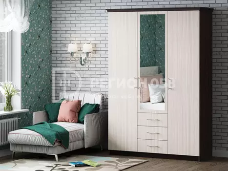 Трехстворчатый шкаф с 3 ящиками (Регион 058)