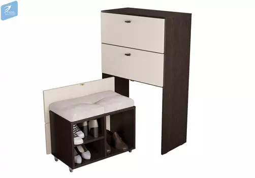 Тумба для обуви с пуфом Римани-5 (Стиль)