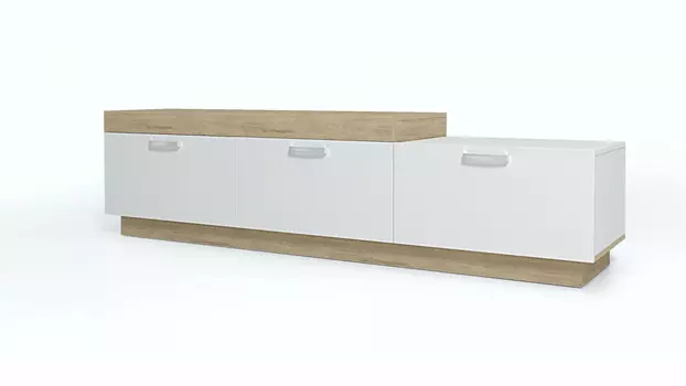 Тумба под телевизор ТВА-10 с 3 ящиками (Марибель)