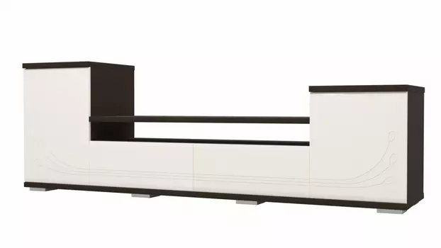 Тумба под телевизор ТВА-7 длинная с ящиками и дверцами (Марибель)