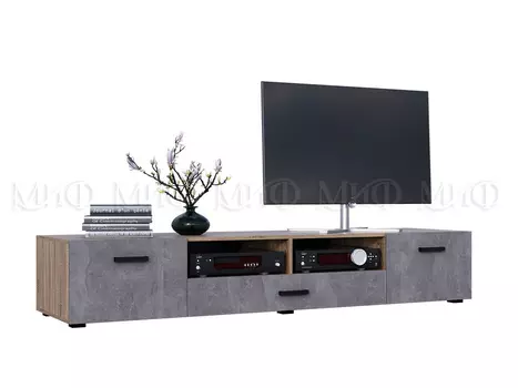 Тумба под ТВ Ненси New Бетон (Миф)