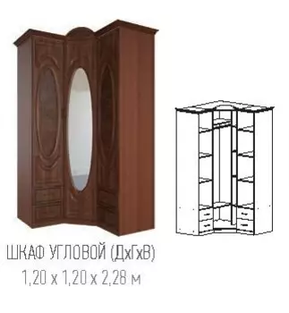 Угловой шкаф Прованс-2 (Террикон)