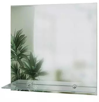 Зеркало 67 квадратное со стеклянной полкой (Аквилон)
