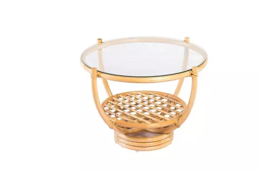 Журнальный стол 05/02 с плетеной опорой (Радуга)