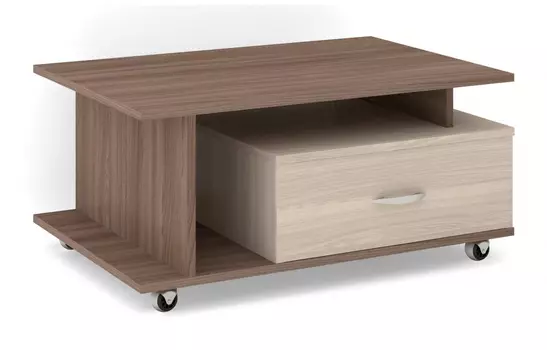 Журнальный стол Бинго-2 на колесиках с ящиком (Баронс)