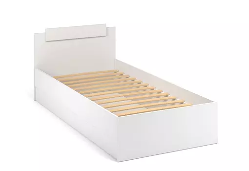 Кровать Чикаго вайт 90 с ламелью