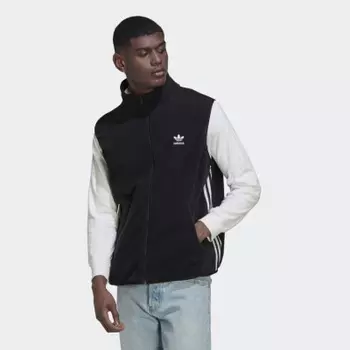Adicolr 3-Stripes Fleece Vest Black