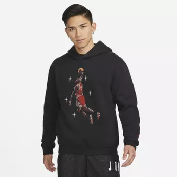 Black Essentials Fleece Hoodie