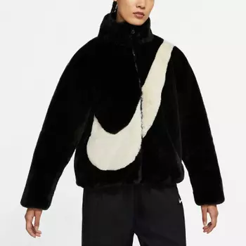 Faux Fur Jacket Black