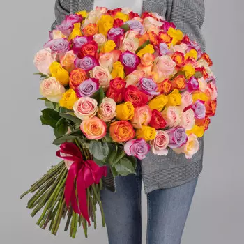 101 Роза Микс (60 см.)
